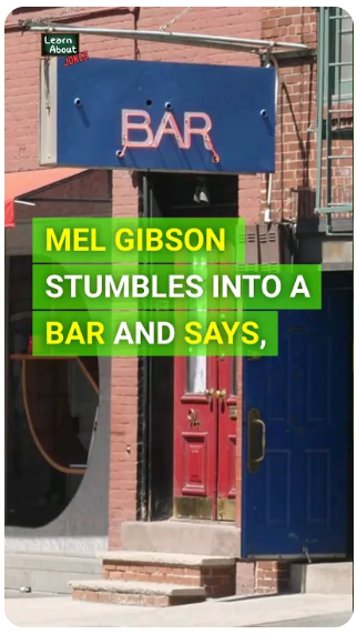 Mel Gibson Walks Into Bar Funny Shorts 🍺🤣
